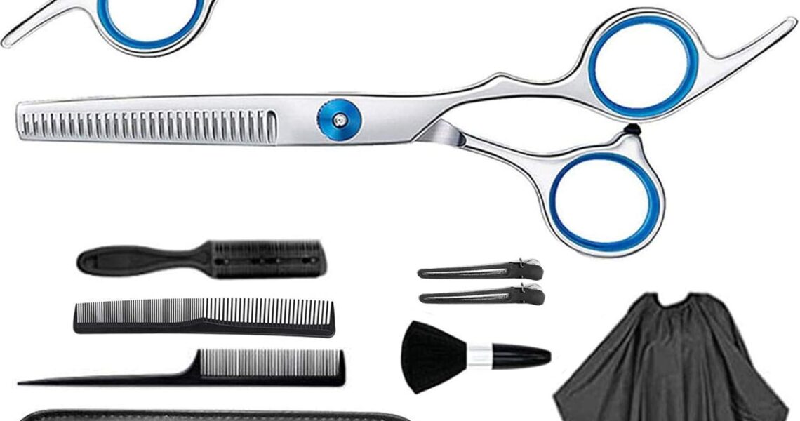 Hair Cutting Scissors Stainless Steel Professional Hairdressing Scissors,11 Pcs Hair Scissors Set,Barber ScissorsWomen Men Professional Hair, – 13.98