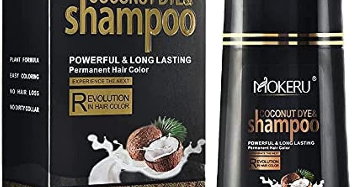Mokeru coconut Dye Shampoo long lasting hair colour (Natural black), 500 ml (Pack of 1), – 18.60