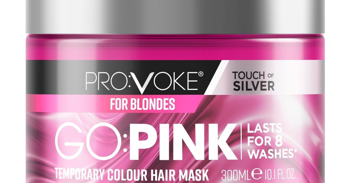 PROVOKE Go Pink Temporary Colour Hair Mask 300 ml, NEW Go Pink Without Commitment Lasts 8 Washes, Keratin Enriched Formula, – 14.95