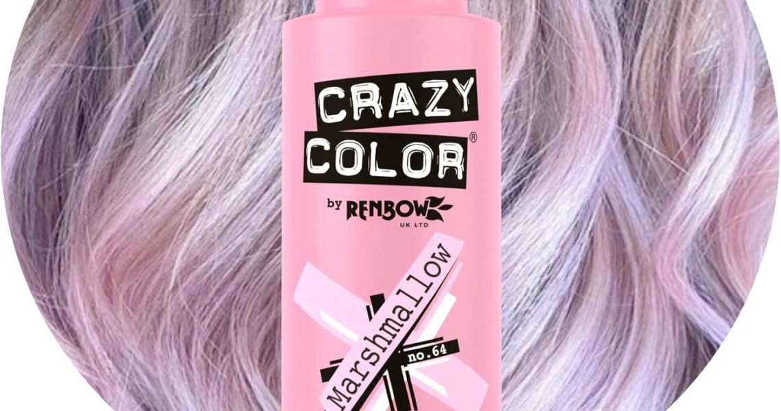 Crazy Color Metallic Marshmallow Semi-Permanent Hair Dye. Highly Pigmented Dusty Pink Conditioning & Oil Nourishing Vegan Formula | No Bleach or Ammonia | 100ml, – 6.25