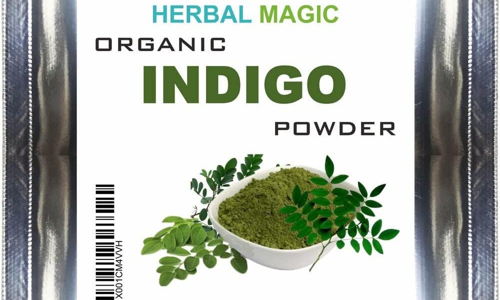 Herbal Magic’s Organic USDA Indigo Powder for Hair, Herbal Hair Dye, Natural Hair Mask/Color – Free from Fillers & Preservatives-200g (Pack of 1), – 10.75