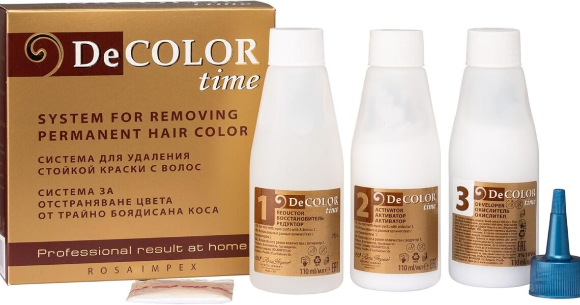 DeColor Time Hair Depigmentation System | Hair Dye Remover | suppress hair dye | Hair dye liquidation | Recover your Natural Colour | Dye Colour Eraser | 330 ML, – 9.89