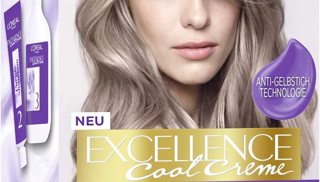 L’Oral Paris Permanent Hair Colour with Ultra Cool Colour, 100% Grey Coverage Set, Excellence Cool Creme #8.11 Ultra Light Blonde, – 15.06