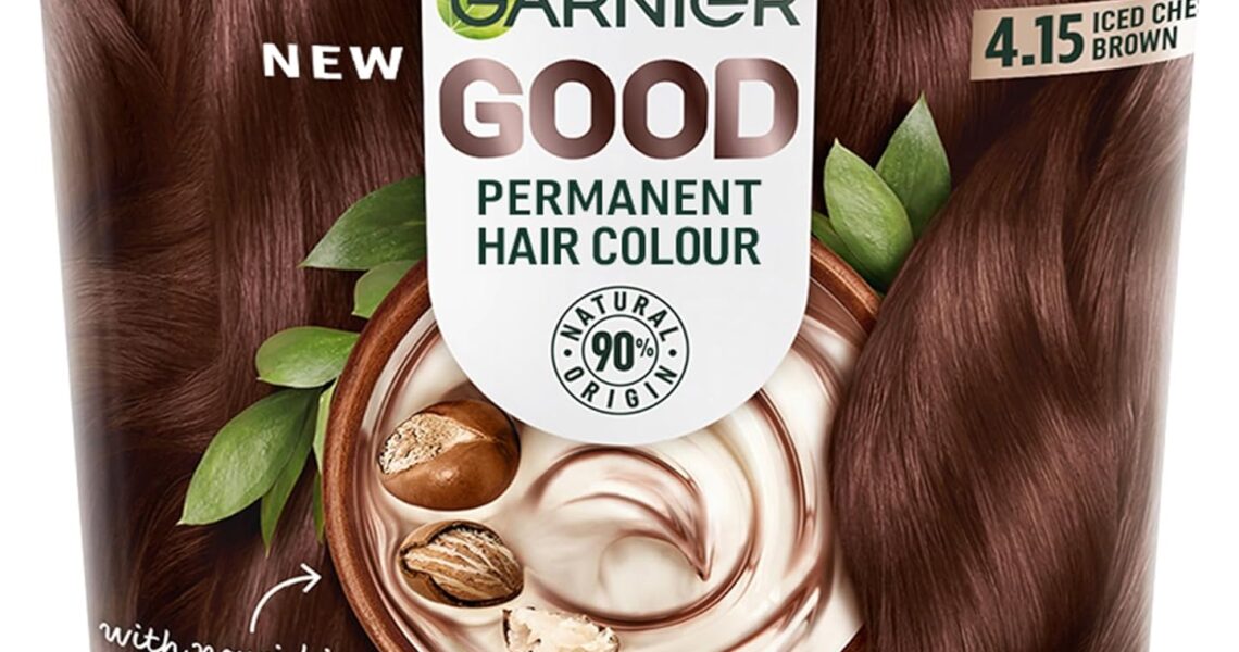 Garnier Good Permanent Hair Dye No Ammonia Formula 100% Grey Coverage 4.15 Iced Chestnut Brown, – 809