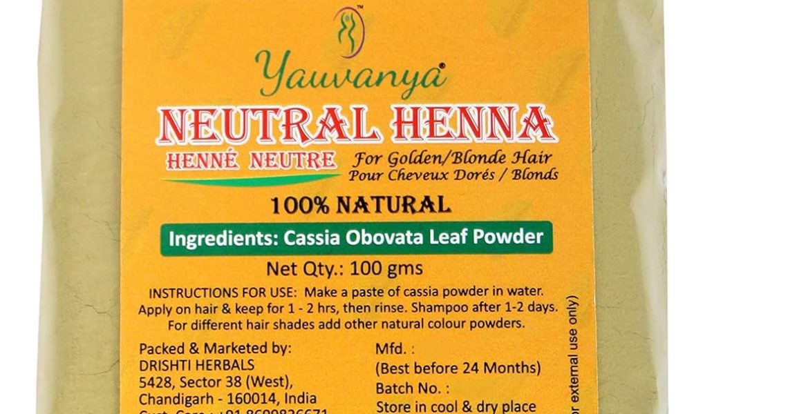 Yauvanya 100% pure Cassia(Neutral Henna) Powder – 3X100 gms for Blonde/Golden hair, – 10.54