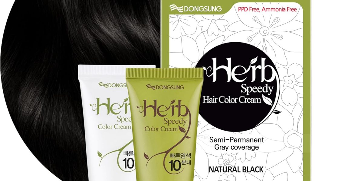 Herb Speedy PPD Free Hair Dye, Ammonia, Paraben Free Hair Color Natural Black Odorless, No more Eye and/or Scalp Irritations From Coloring For Sensitive Scalp, – 15.99