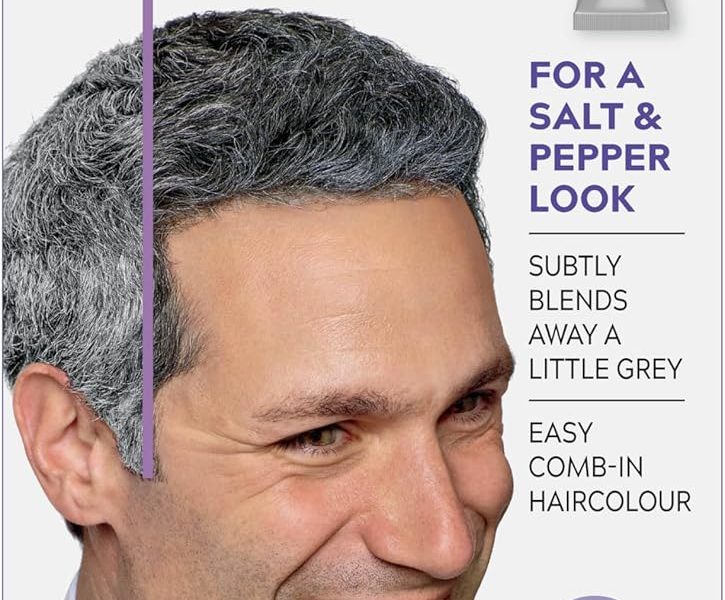 Just For Men Touch of Grey, Black Hair Dye, No Mix Comb-In Applicator For A Natural Salt & Pepper Look, Ammonia & Peroxide Free – T55, – 10.96