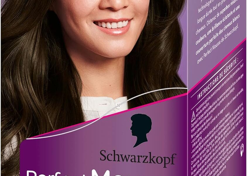 Schwarzkopf – Perfect Mousse – Hair Colour – Permanent Ammonia-Free Foam – 98% Natural Ingredients – Frosted Espresso 400, – 9.80