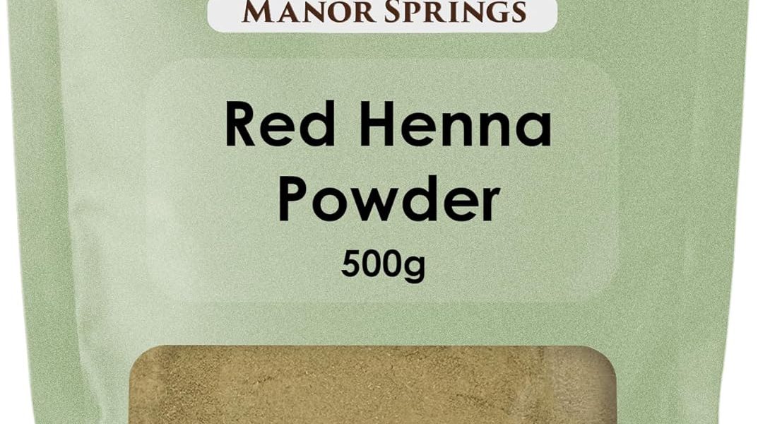 Red Henna Powder 500g For Hair Dye, Pure Red Henna Hair Colour, Red Hair Dye for Men & Women by Manor Springs, – 8.99