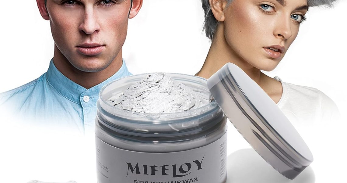Temporary Silver Gray Hair Color Wax 120g, Instant Hairstyle Cream Dye, Disposable Coloring Mud for Men Women Youth, Grey Natural Styling Pomades for Party Cosplay DIY Halloween, – 7.99