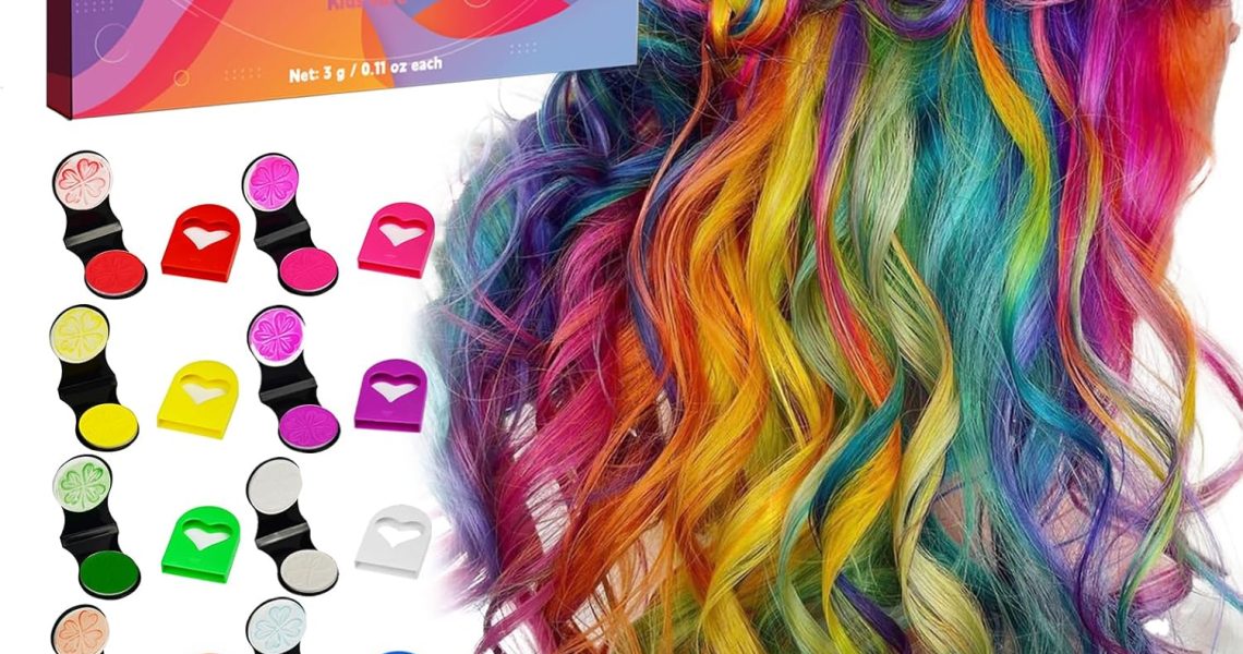 COLAYERIST Hair Chalk for Girls Kids, 10PCS Temporary Hair Dye Colour, Coloured Hair Spray Wash Out Kids, Teenage Girls Gifts, Girls Christmas Gifts for Kids Gifts for 5-15 Year Old Girls (Pink etc.), – 8.19