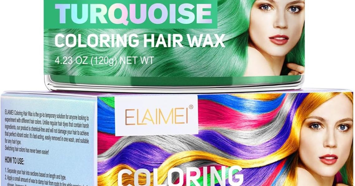 Green Hair Dye Wax – Temporary Hair Color Cream, Easy Wash Out for Men & Women, –