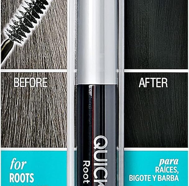 Kiss Quick Cover Gray Hair Touch Up Brush #50260 BGC04 Jet Black 0.25oz by Kiss, –