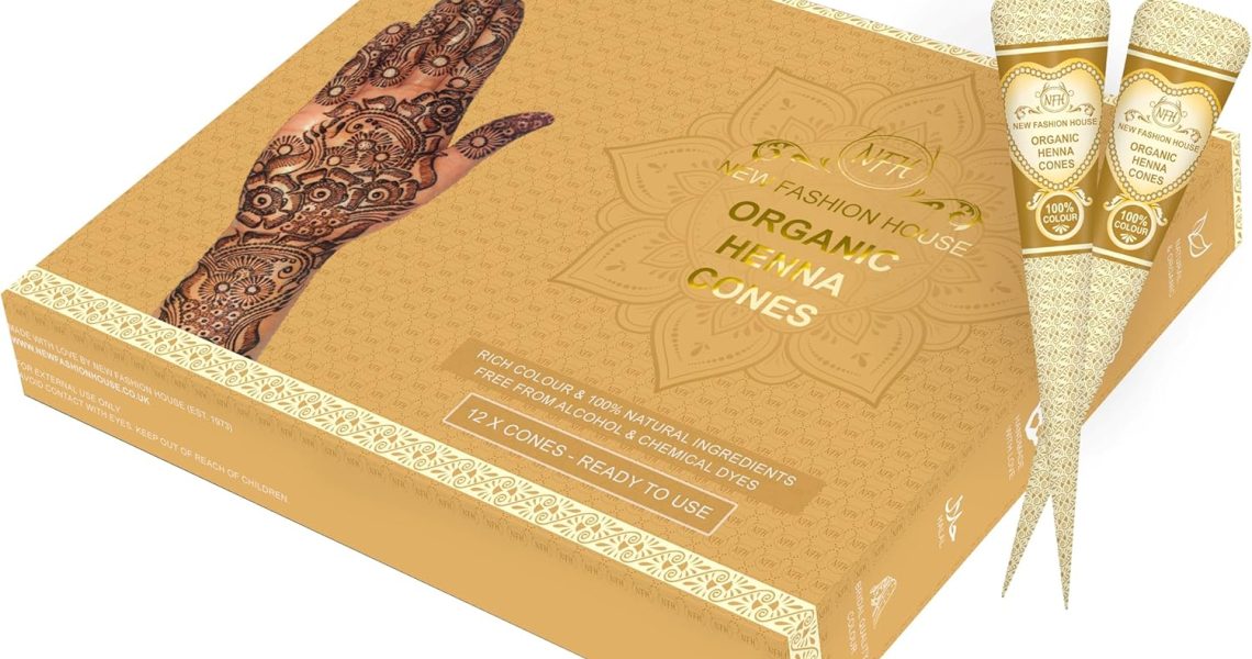 12 Individual Cones 100% Organic Henna Mehindi Cones Ready To Use. No Chemicals, No Dyes Guaranteed Colour, – 9.99