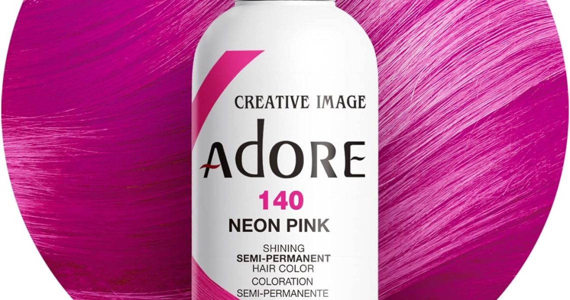 Adore Shining Semi Permanent Hair Colour, 140 Neon Pink, – 7.99