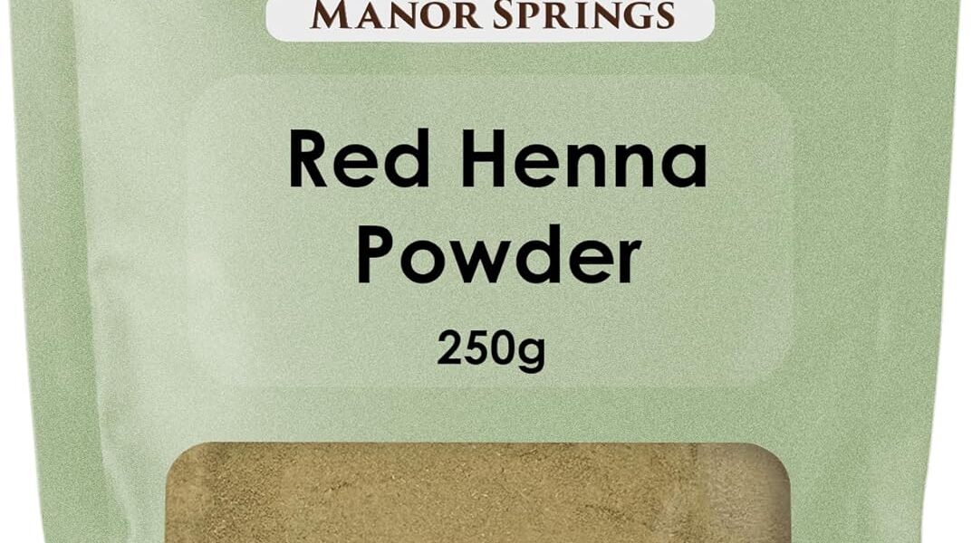 Red Henna Powder 250g For Hair Dye, Pure Red Henna Hair Colour, Red Hair Dye for Men & Women by Manor Springs, – 5.99