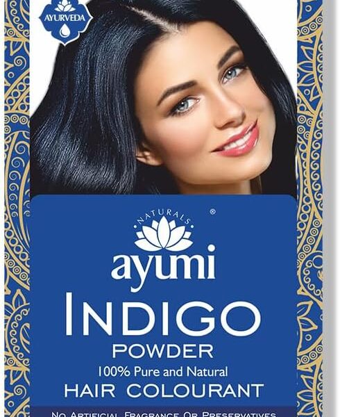 Ayumi Organic Indigo Powder | Combats Hair Damage & Prevents Hair Fall | Dark Blue hair dye | 100% Natural Hair Dye No chemicals Hair Colour Mask| Colouring Powder with Scalp Nourishment | 100g, – 8.99