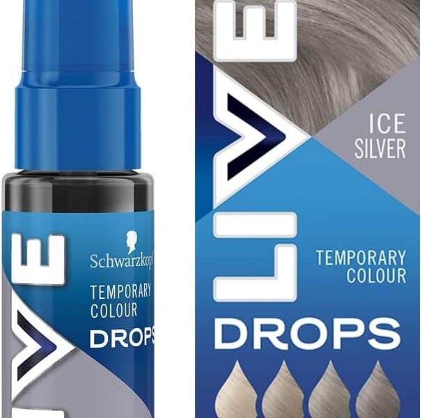 Live Schwarzkopf Colour Drops, Vegan, Semi-Permanent, Lasts 2 to 12 Washes, Ice Silver, 30 ml, – 849