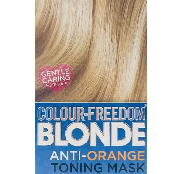 Knight & Wilson Colour-Freedom Blonde Anti-Orange Toner Mask, Semi Permanent Conditioning Treatment, Gentle Formula Neutralises Brassy Tones for Naturally Light, Bleached, Grey & Coloured Hair 150ml, – 5.99