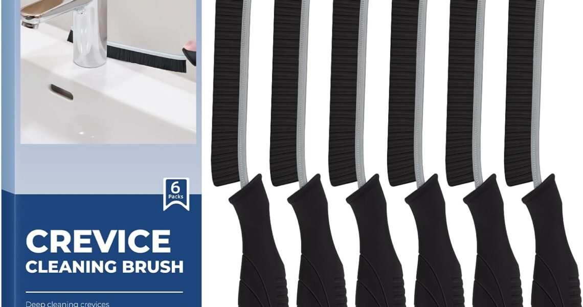 Cleangor Crevice Cleaning Brushes UK, Grout Cleaner Brush for Small Spaces to Reach, Magic Brush, Bathroom Accessory, Cleaning Tools, Cleaning Supplies for Shower, Toilet, Sink, Tile, – 9.99