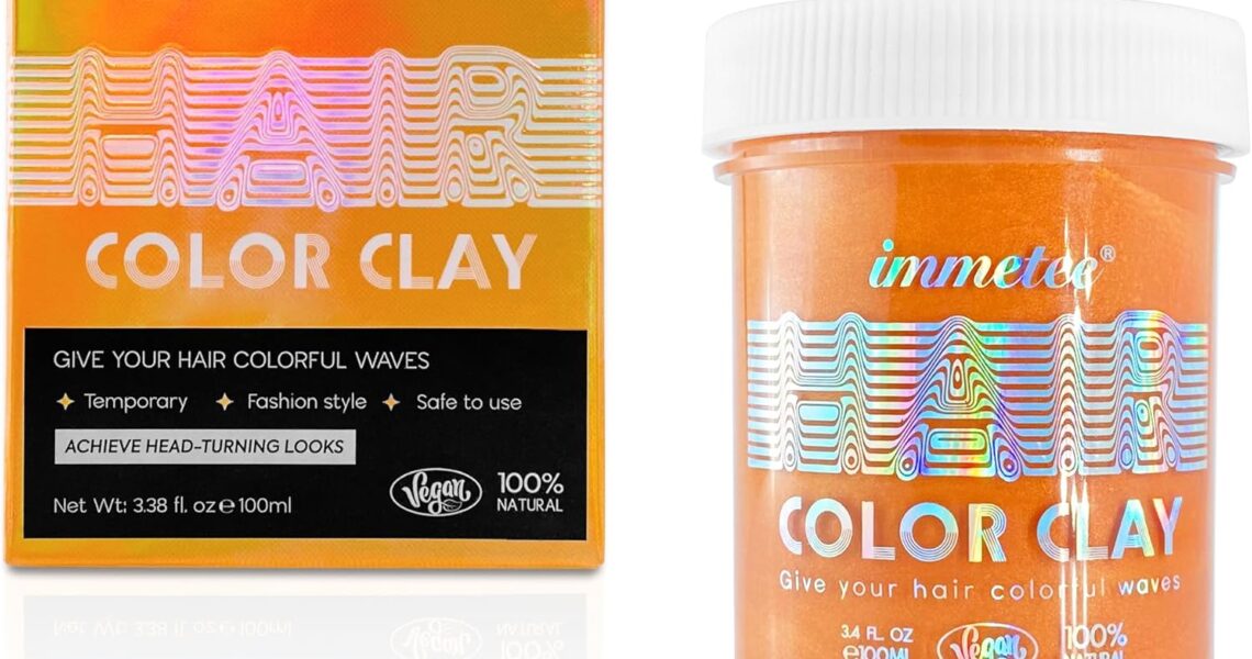 immetee Temporary Hair Color Wax, Hair Dye Wax for Kids Adult, DIY Hair Color for Party, Cosplay Christmas Makeup,Wash Out Easily. (3.38 Fl oz/100ml) (ORANGE), – 4.99