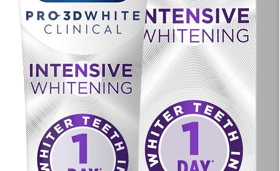 Oral-B Pro-3D White Clinical Intensive Whitening Toothpaste Radiant White 75ml, – 20.00